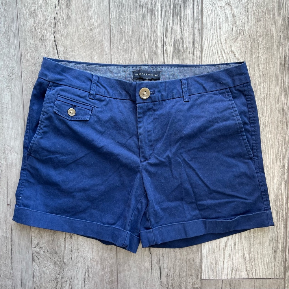 Banana Republic Blue Roll Up Shorts